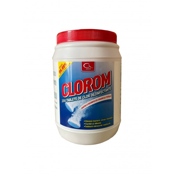Clorom tablete efervescente cloramina 200 bucati Clorom tablete efervescente cloramina 200 bucati